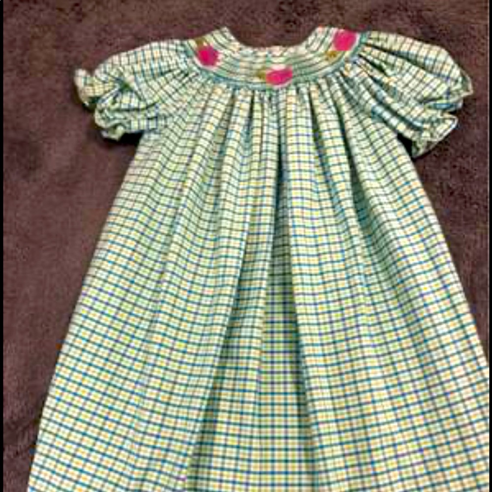 4T smocked snail dress